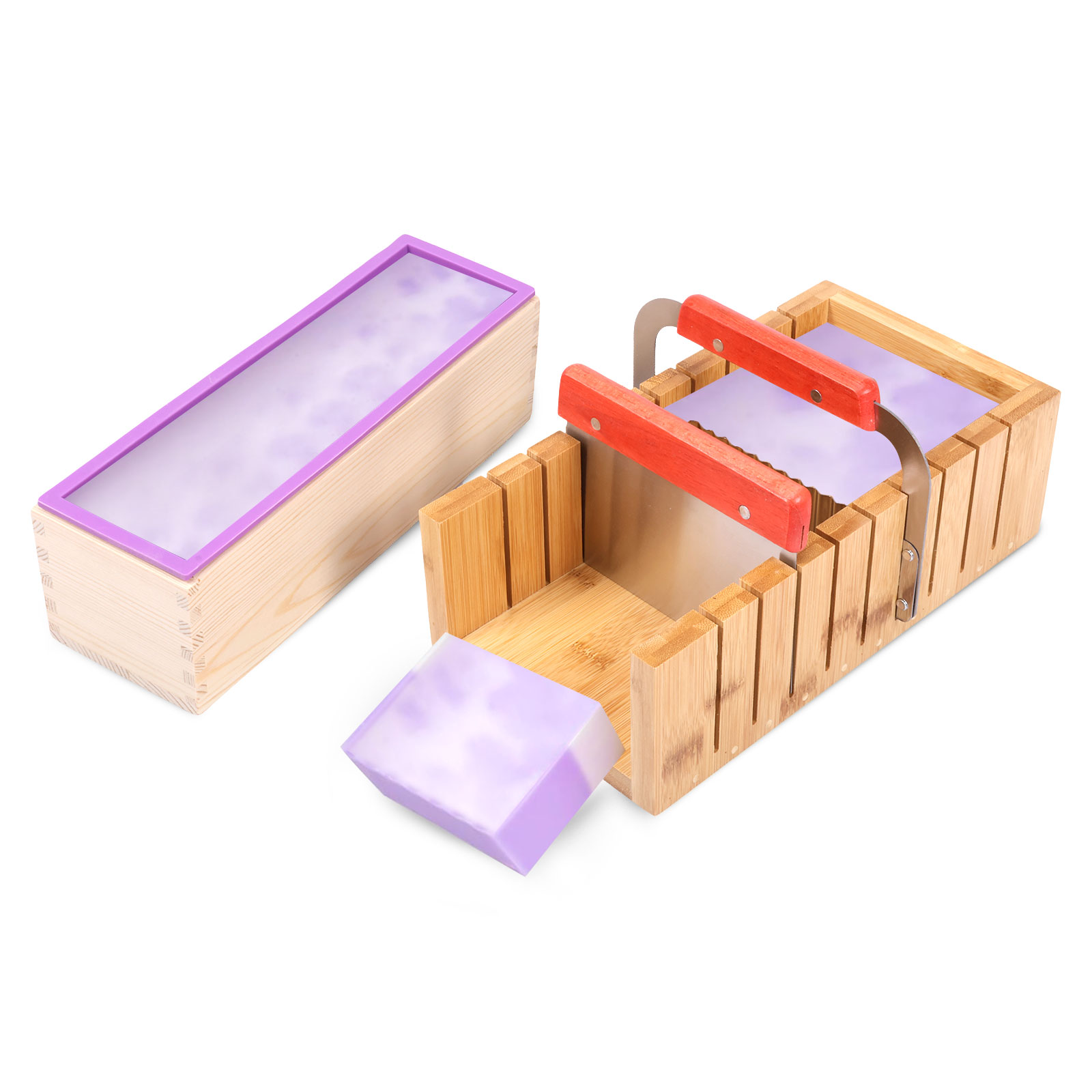 Soap Making Starter Kit - DIY-Formenbausatz zur Seifenherstellung mit Holzbox, verstellbarer