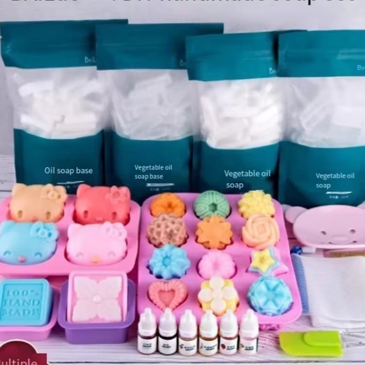 Soap Making Starter Kit - DIY Seifenform-Herstellungswerkzeuge, Pflanzöl-Seifenset, Materialpaket für handgemachte