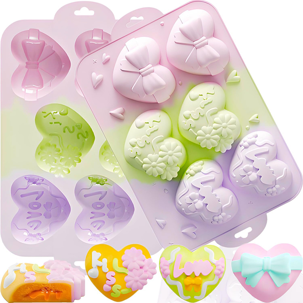 Soap Making Oven - Herz-Silikonformen, Schokolade, Valentinstag, Backen, antihaftbeschichtete Lebensmittel-Silikonformen