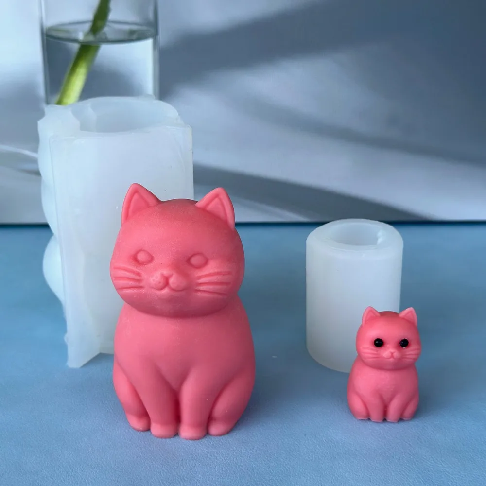 Soap Making Animal Fat - 3D Fettkatze Tier-Silikonform für Kerzen DIY