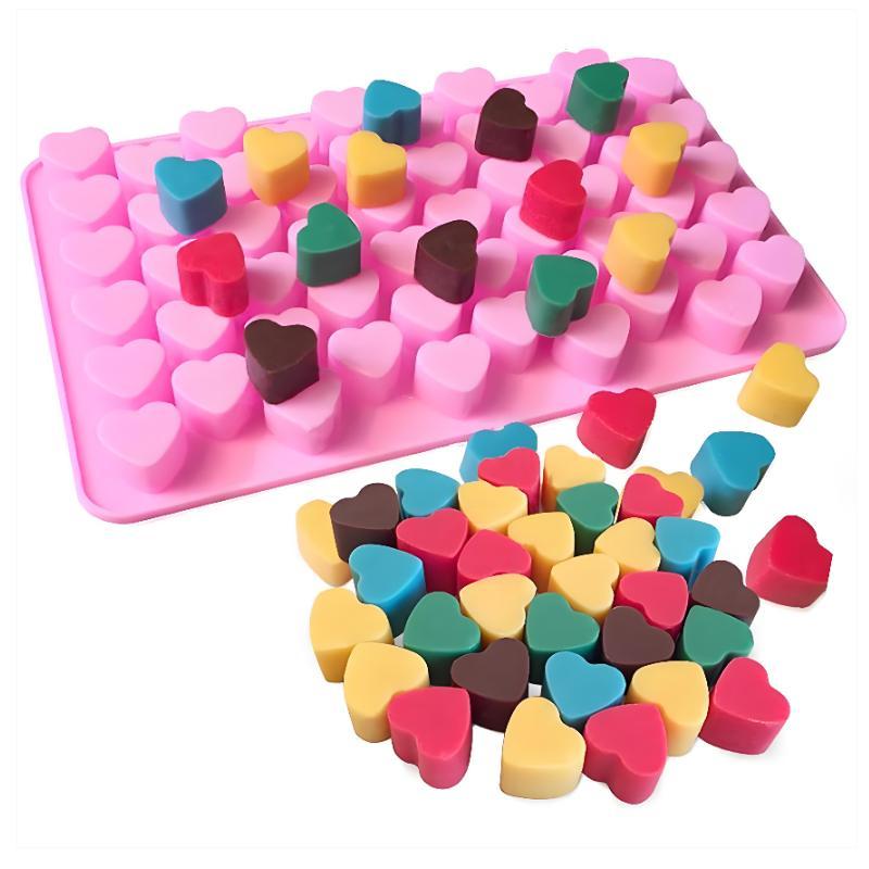 55-Gitter-Herz-Silikon-Kuchenf – Soap Making Oven Bewertung und Preis