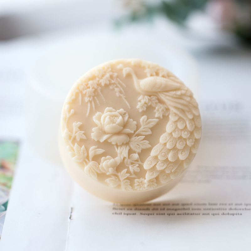 Silikon-Seifenform mit Pfauenb – Soap Making Things Bewertung und Preis